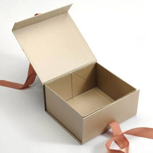 Collapsible Gift Box With Ribbon