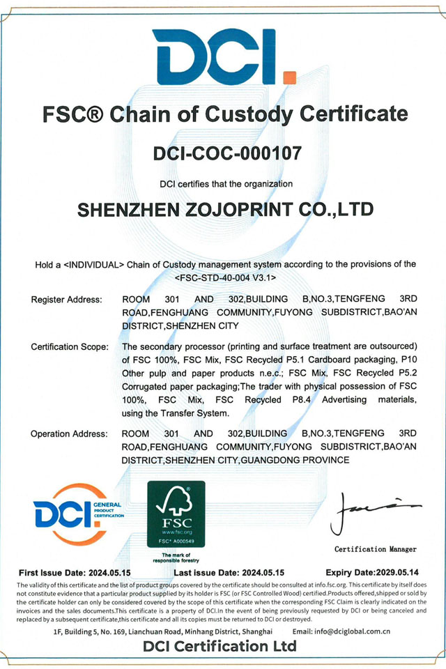 FSC Certificates