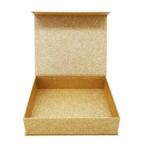 Glitter Gold Magnetic Closure Rigid Box