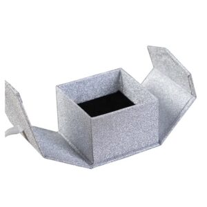 Jewelry Flip Ring Boxes with Ribbon