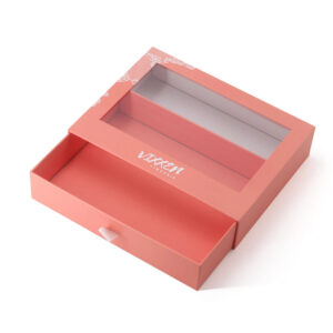 Luxury Cosmetic Drawer Sliding Gift Box with Ribbon