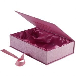 Pink Glitter Paper Shoe Box