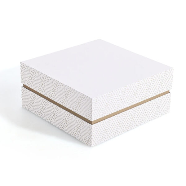 White Lid and Base Box With Logo