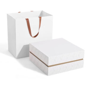 White Lid and Base Box With Logo