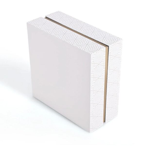 White Lid and Base Box With Logo