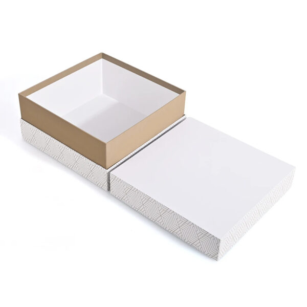 White Lid and Base Box With Logo