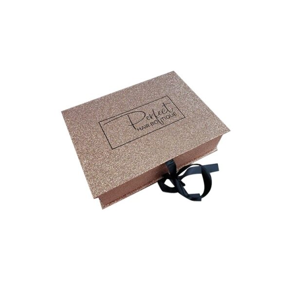 Wig Hair Extension Glitter Magnetic Closure Paper Box