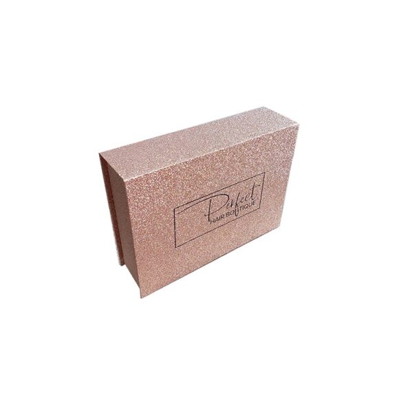 Wig Hair Extension Glitter Magnetic Closure Paper Box